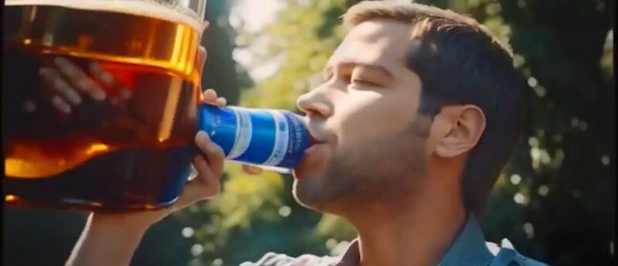 AI beer commercial