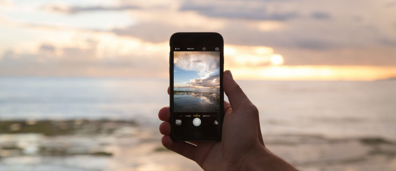 smartphone photo in sunset