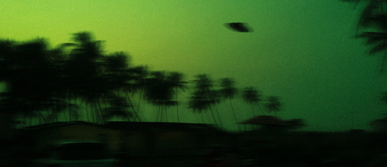 green blurry landscape