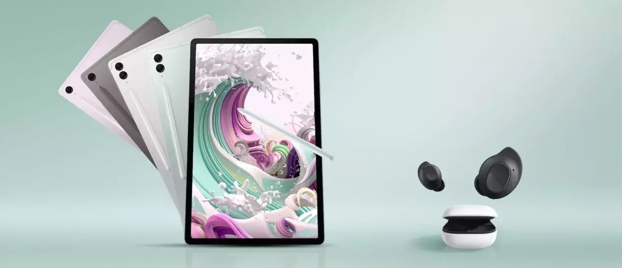 samsung galaxy tab s9 fe and galaxy buds fe