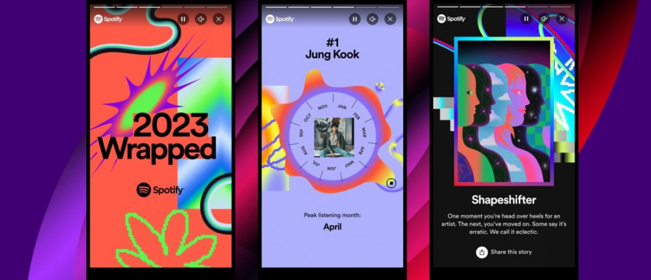 Spotify Wrapped 2023 interface