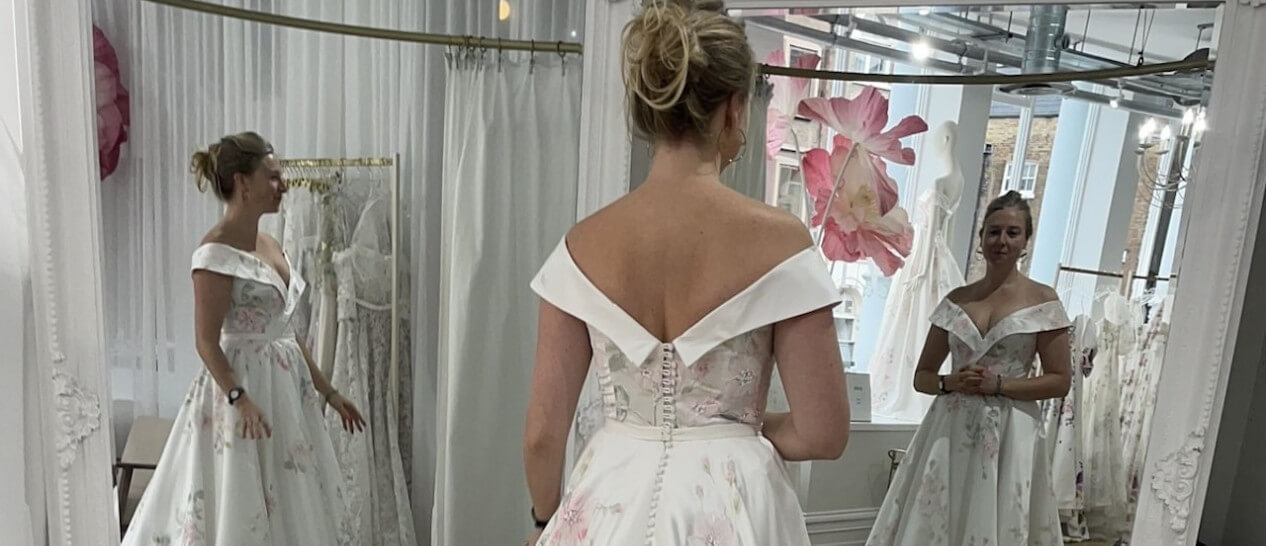 Tessa Coates dressed as bride