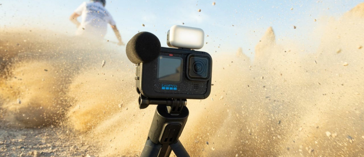 GoPro HERO12 Black Creator Edition with stand