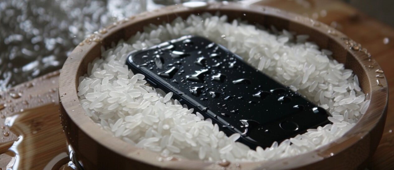 iphone in ball of rice