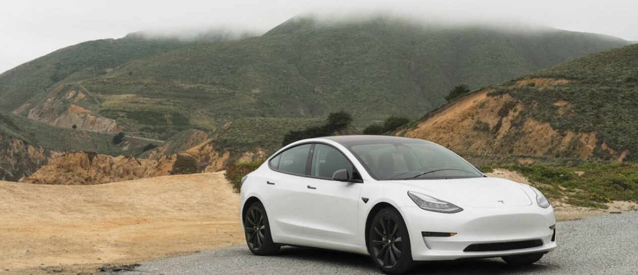 white TESLA Model 3