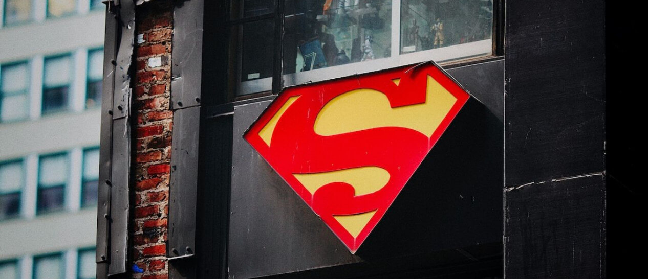 superman logo on wall