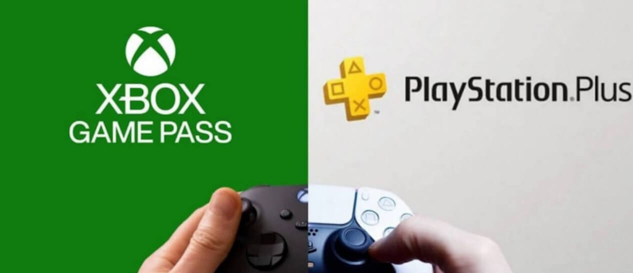 xbox game pass & playstation plus logo controller