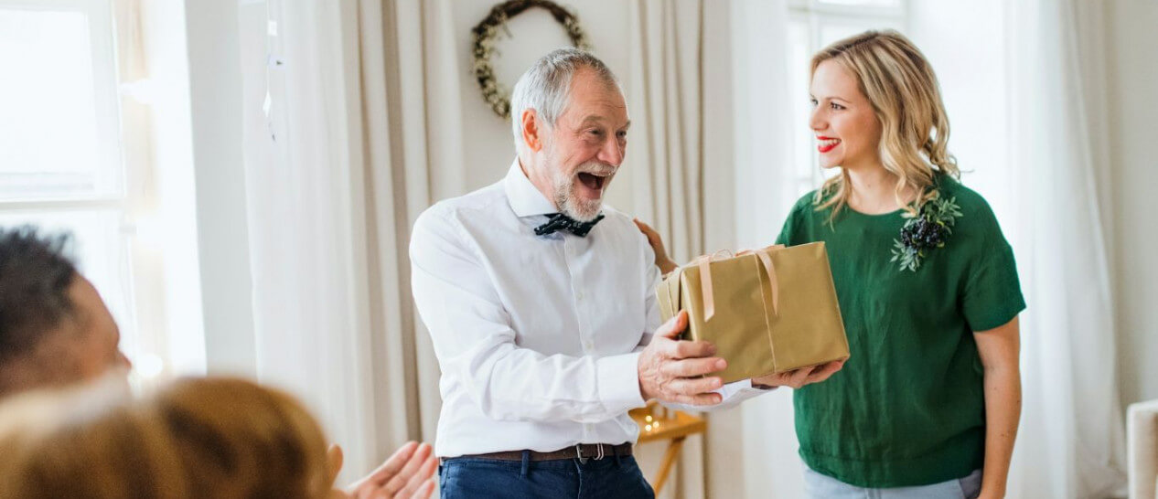 father receives gift