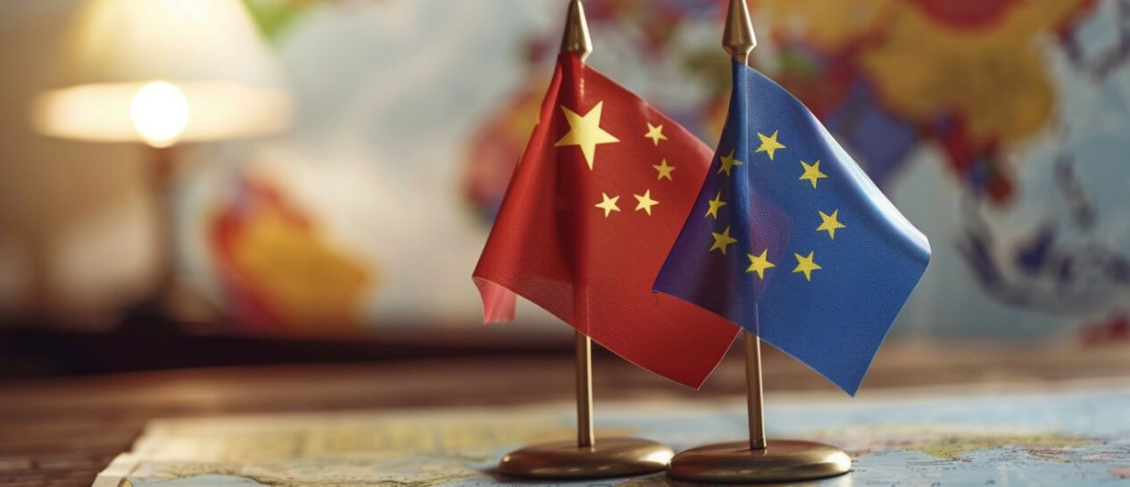 eu and china flags