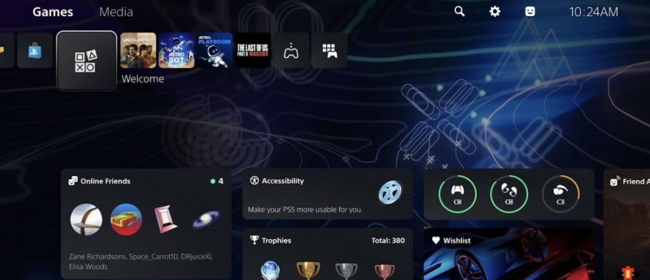 ps5 interface