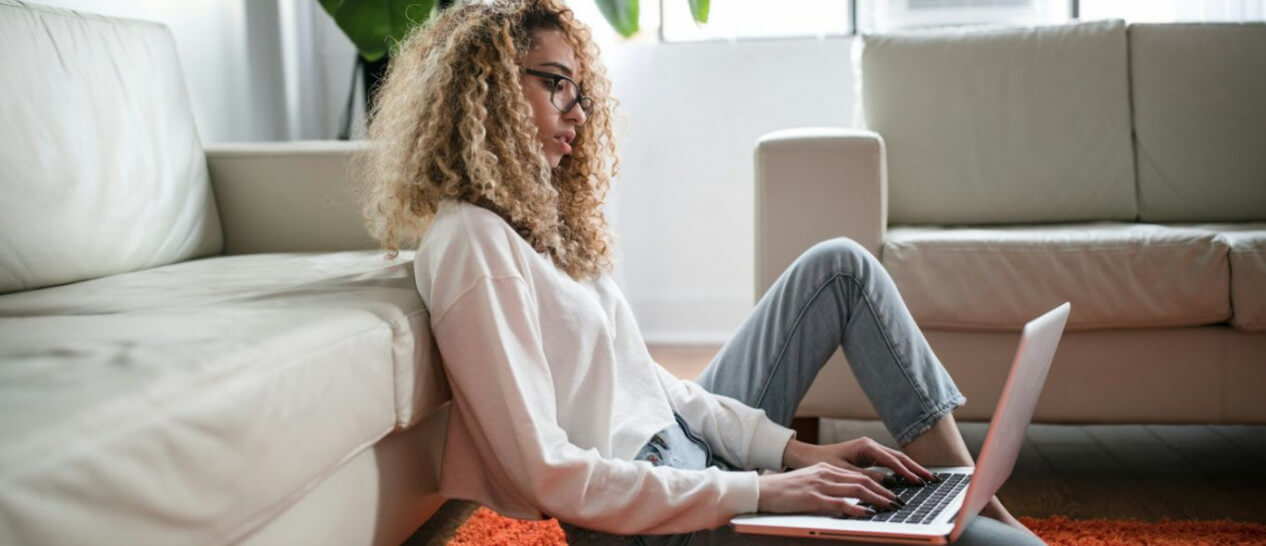 young woman with laptop