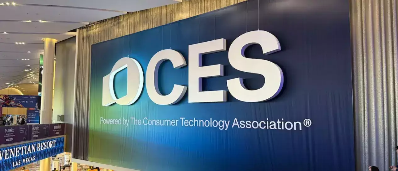 Το λογότυπο της CES όπως αποτυπώνεται στον εκθεσιακό χώρο του Λας Βέγκας