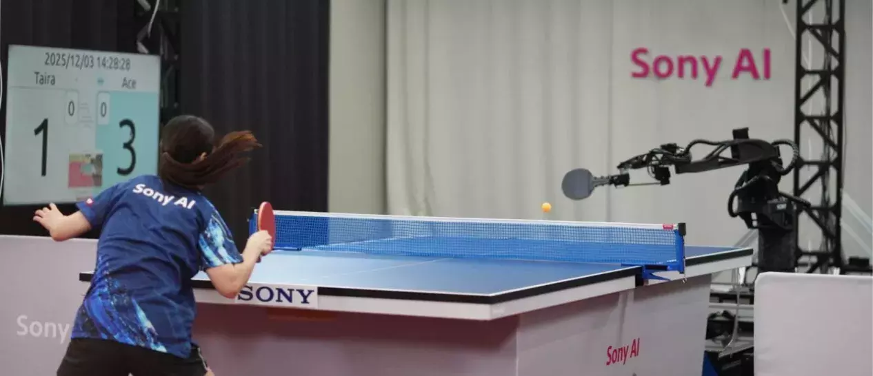 Η SONY παρουσιάζει ρομπότ που ανταγωνίζεται elite αθλητές στο πινγκ πονγκ