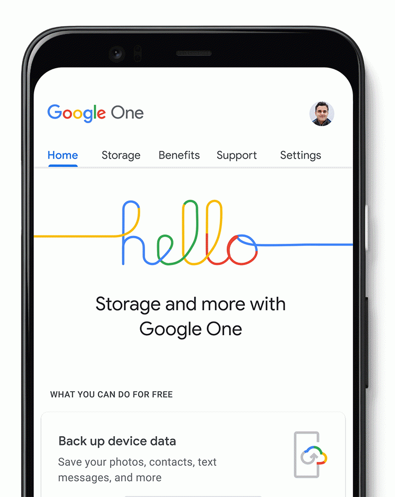 android Google One interface