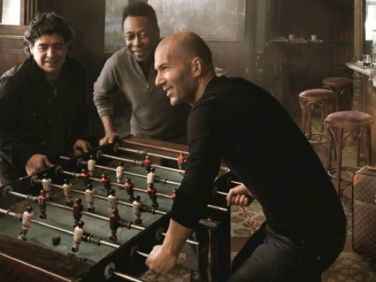 Pele, Zinedine Zidane & Diego Maradona