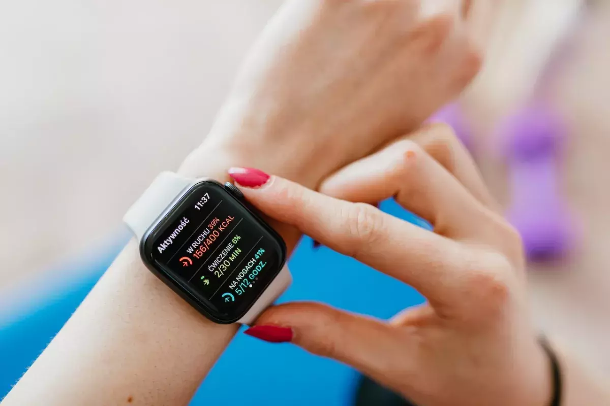woman with smartwatch