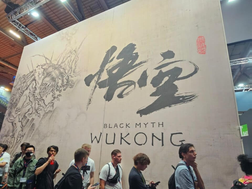 line in black myth wukong booth gamescom 2023