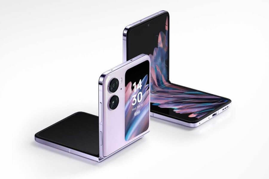OPPO Find N2 Flip purple all angles