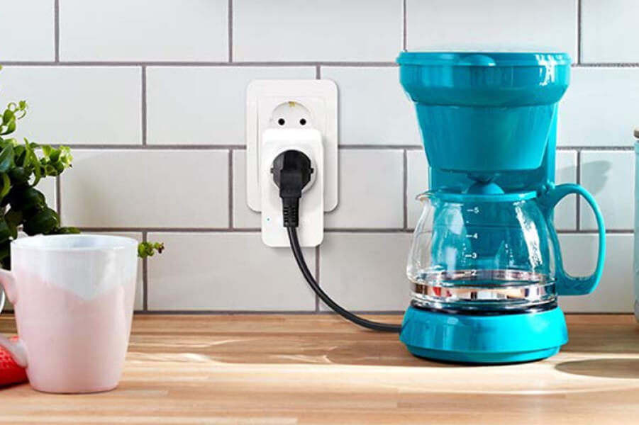 amazon smart plug on kitchen