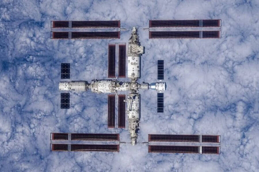 tiangong space station from space