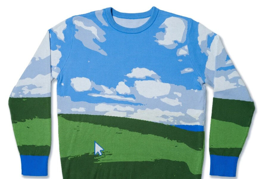 windows xp ugly sweater front view