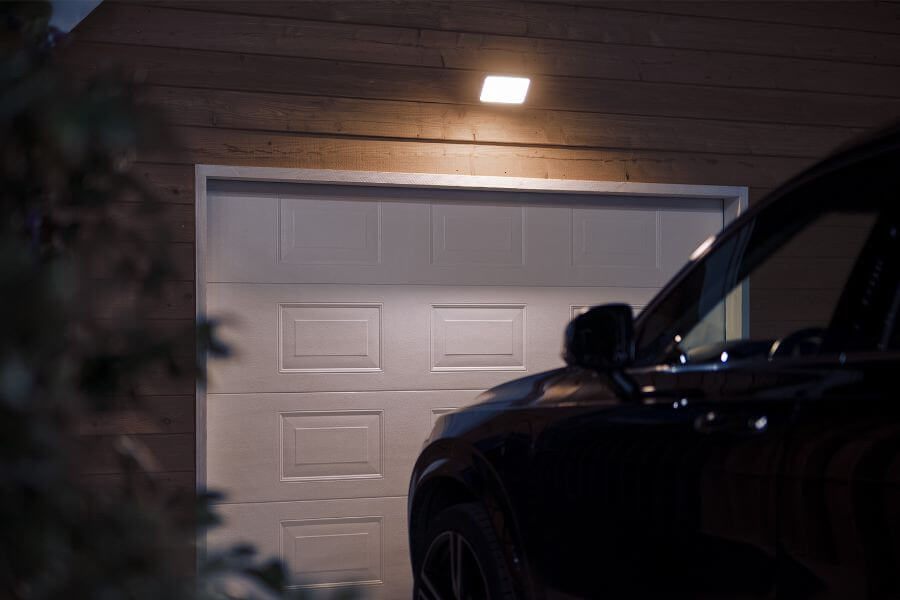 garage with smart light