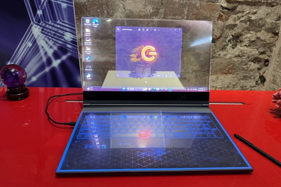 LENOVO Transparent Laptop