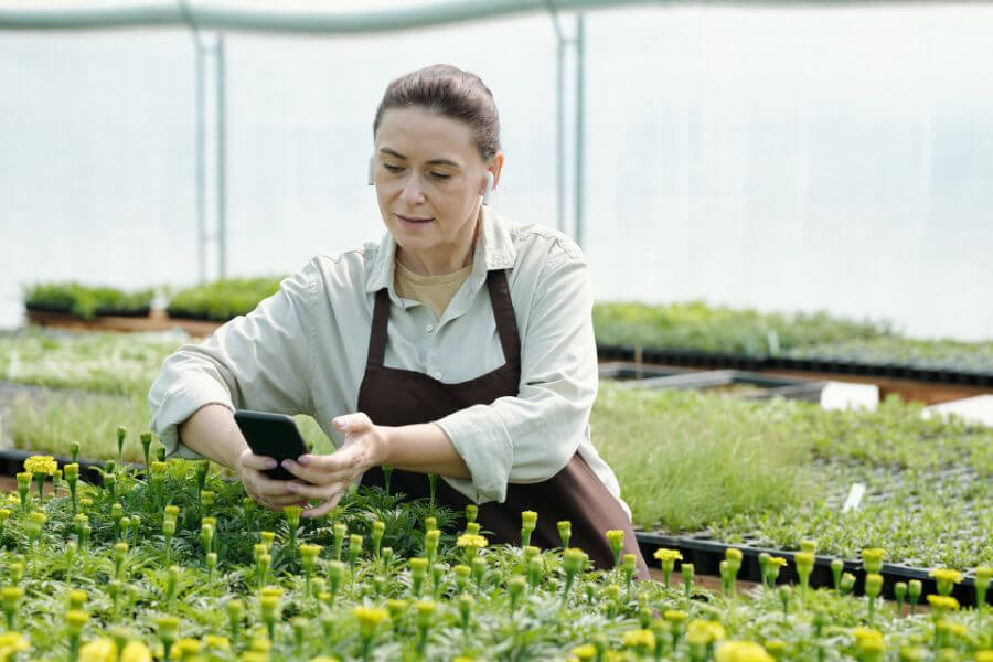 woman gardening