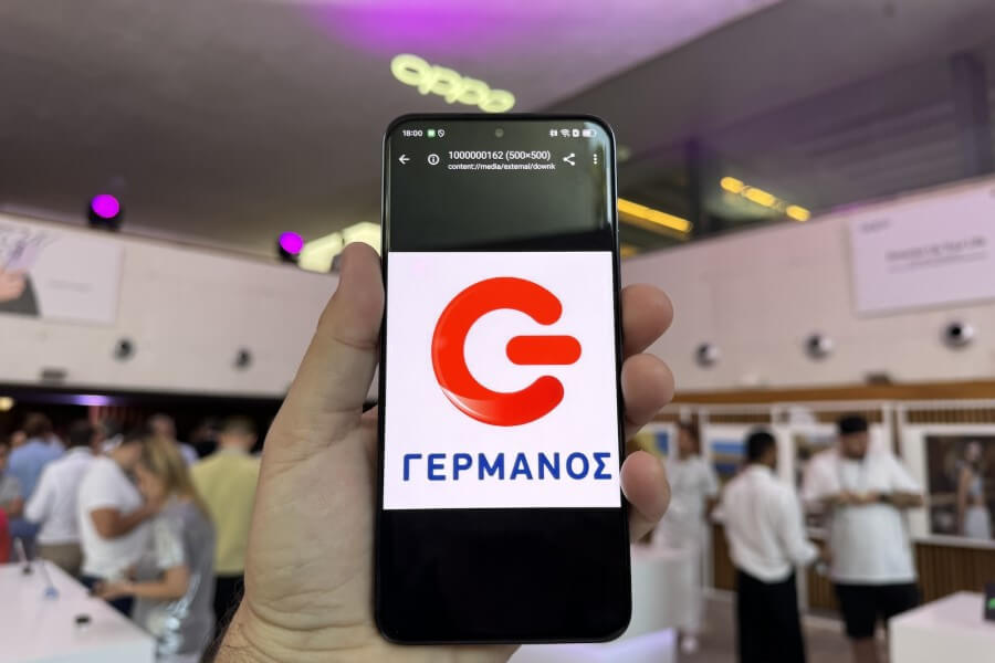 OPPO Reno12 5G front side germanos logo