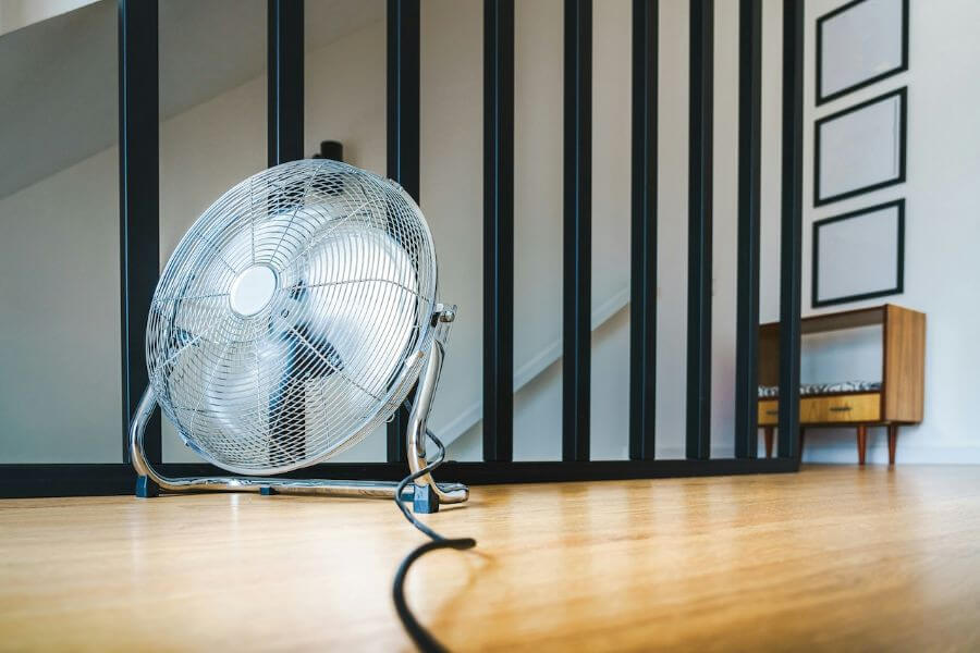 fan on floor