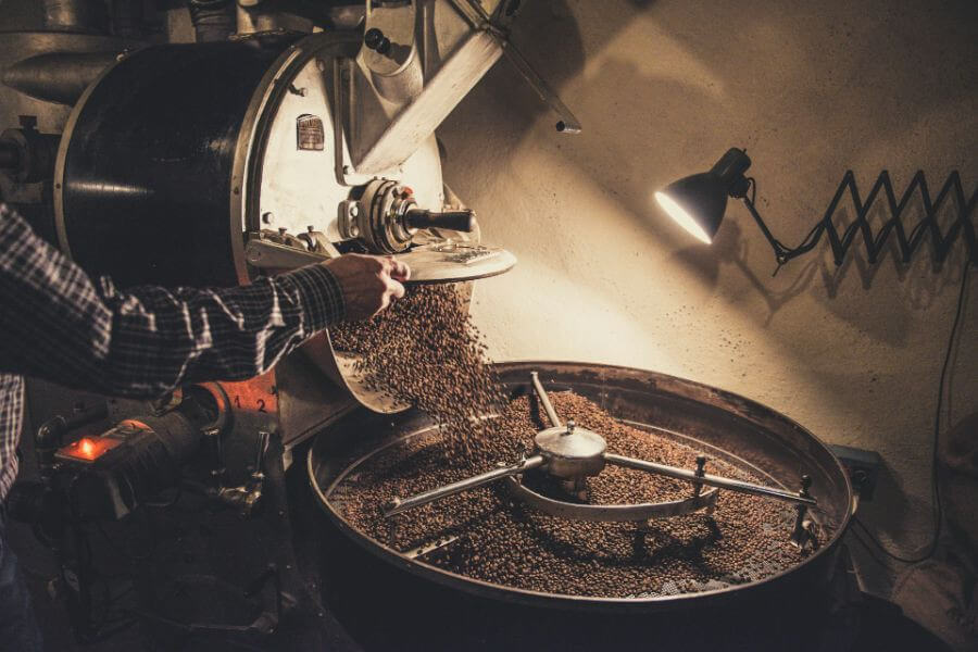 coffee beans roasting