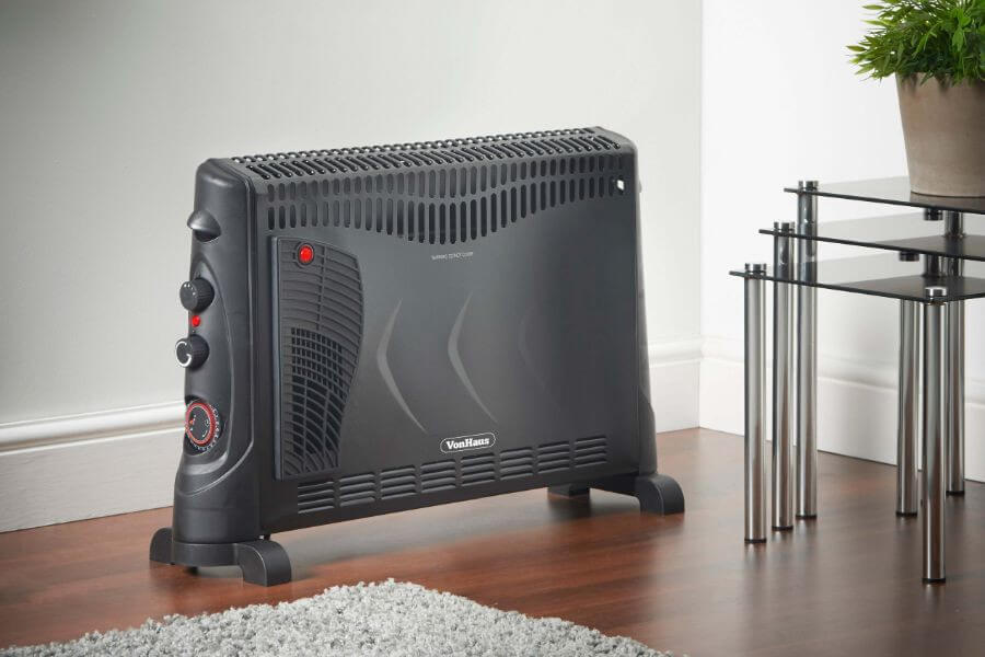 black portable heater