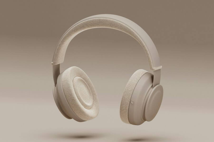 cream headphones