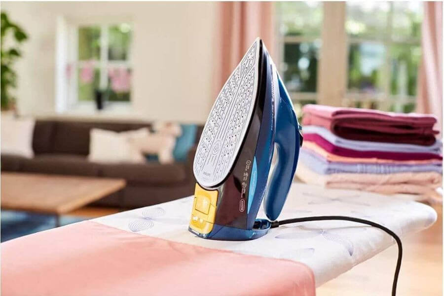 steam iron with ironing board