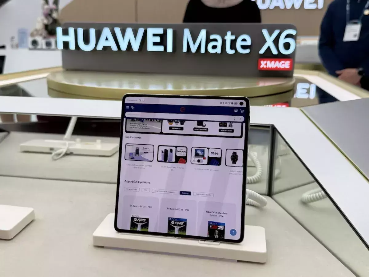 Με όπλο το εξαιρετικά λεπτό του προφίλ, το HUAWEI Mate X6 έκανε τη διαφορά στη Βαρκελώνη Με προφίλ 9,85 χιλ. διπλωμένο και 4,6 χιλ. ανοιχτό, το Mate X6 είναι μία φοβερά λεπτή συσκευή