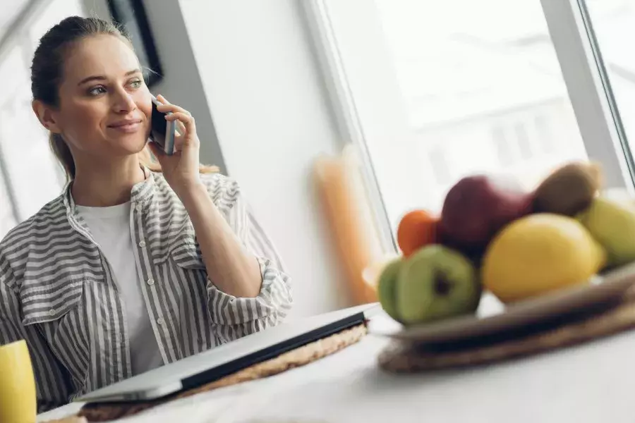 young woman talking on the smartphone