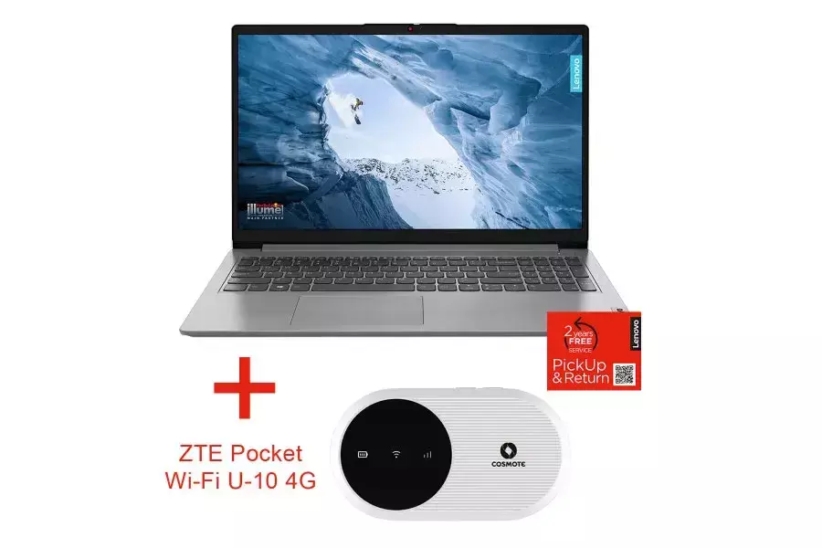 Το LENOVO IdeaPad 1 είναι ένα εξαιρετικά ευέλικτο laptop και το ZTE Pocket Wi-Fi U-10 4G του επιτρέπει να παραμένει εξίσου αποτελεσματικό όπου κι αν βρίσκεσαι Ένα εξαιρετικό all-around σύστημα, το LENOVO IdeaPad 1 θα γίνει δικό σου ακόμα και εντελώς δωρεάν
