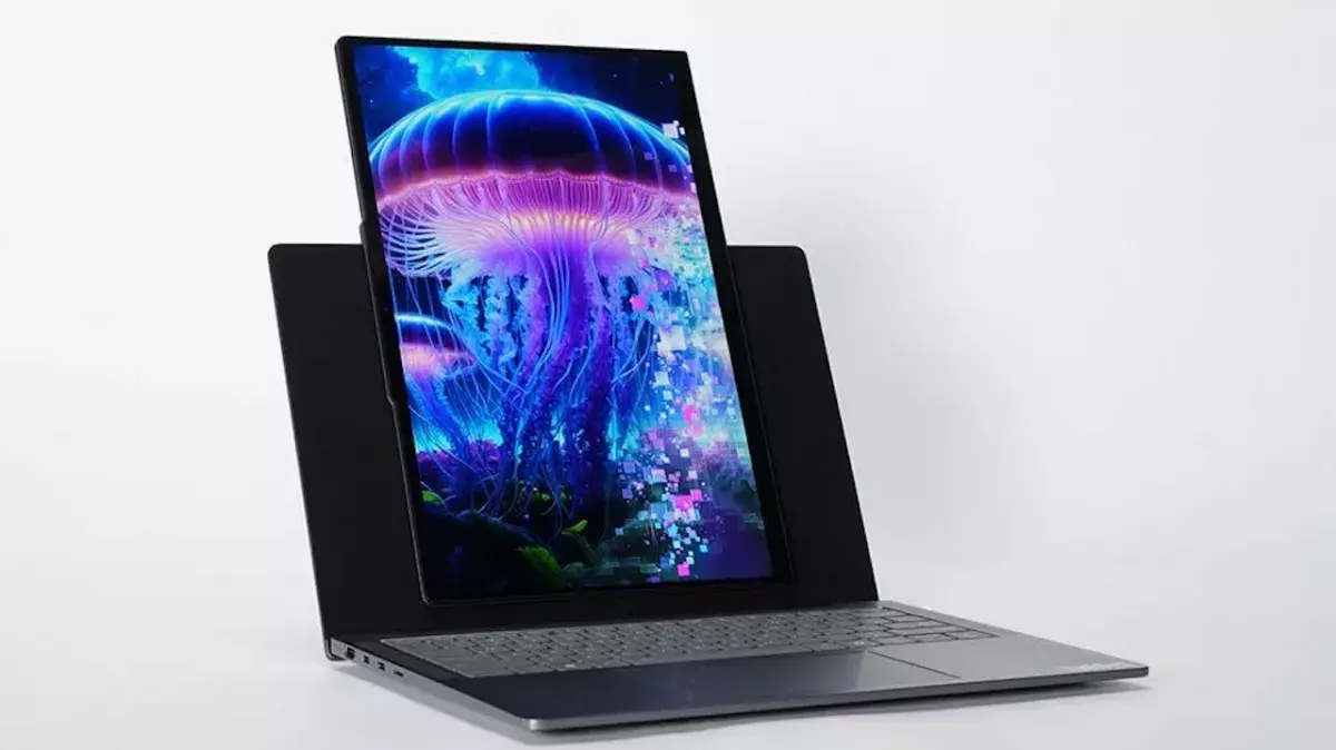 Πώς θα σας φαινόταν ένα laptop 14 ιντσών με περιστρεφόμενη οθόνη; Η LENOVO έχει την απάντηση με το ThinkBook VertiFlex Concept! Το ThinkBook VertiFlex Concept είναι ένα πειραματικό laptop με περιστρεφόμενη οθόνη 14 ιντσών