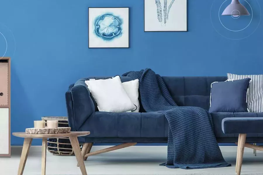 Δείγμα σαλονιού με έξυπνες συσκευές