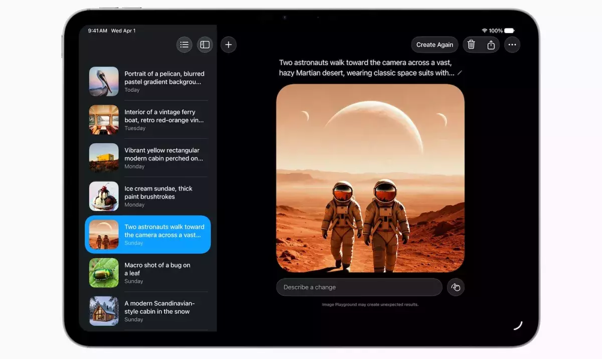 To Image Playground του iPadOS