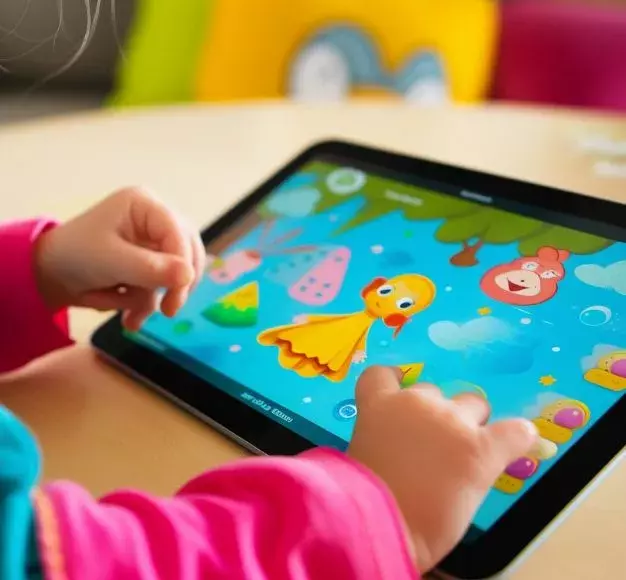 child using tablet