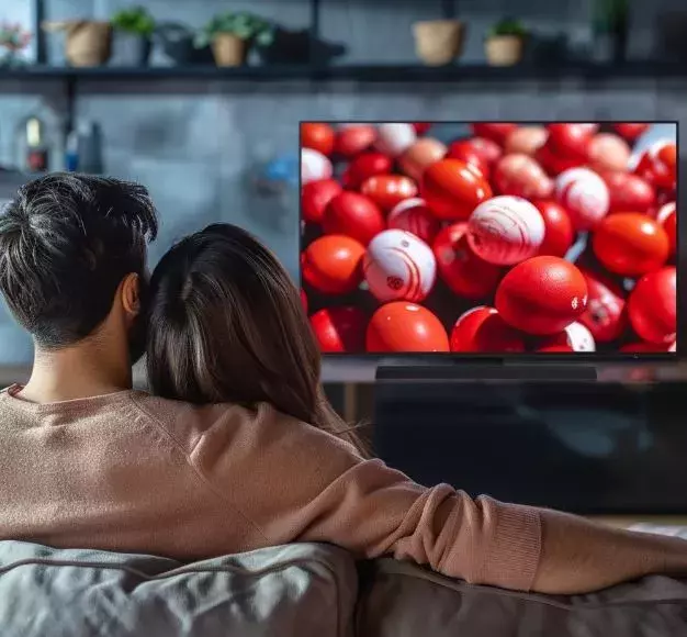 couple watching tv